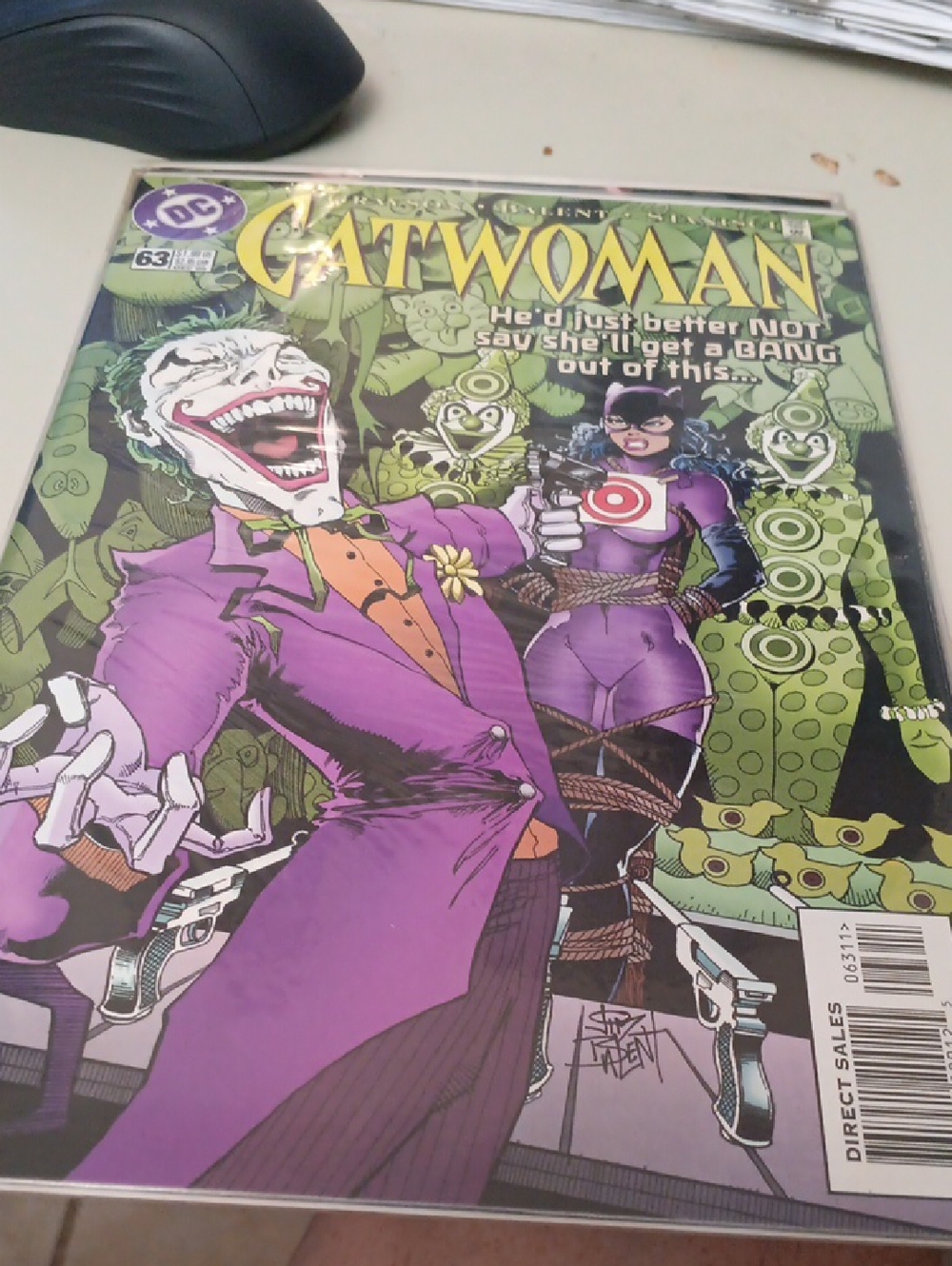 DC Catwoman Comic  Featuring Joker — Purple & Green In A Sleeve